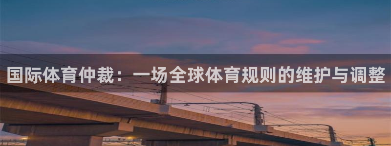 国际体育仲裁：一场全球体育规则的维护与调整